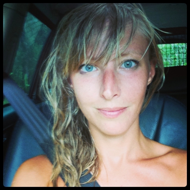 Drive home post run, shower, swim and another shower! (Oh yeah, I had a swimsuit + towel on, promise!)